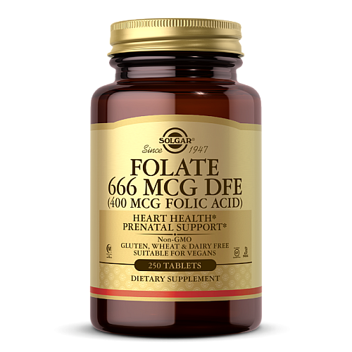 סולגאר חומצה פולית 400 מק"ג - 250 טבליות מבית SOLGAR