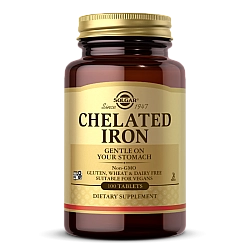 סולגאר כלאט ברזל 100 טבליות - מבית SOLGAR