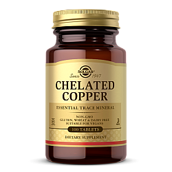 סולגאר נחושת 2.5 מ"ג - 100 טבליות מבית SOLGAR