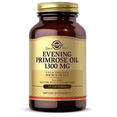 סולגאר שמן נר הלילה 1300 מ"ג - 60 כמוסות רכות - מבית SOLGAR