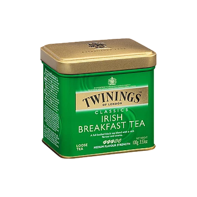 תה עלים טווינינגס אייריש ברקפסט Irish Breakfast בפחית 100 גרם - מבית Twinings