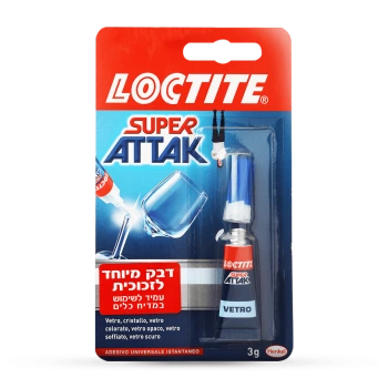 לוקטייט גלס בונד דבק להדבקת זכוכית - מבית יעקבי - 3 גרם