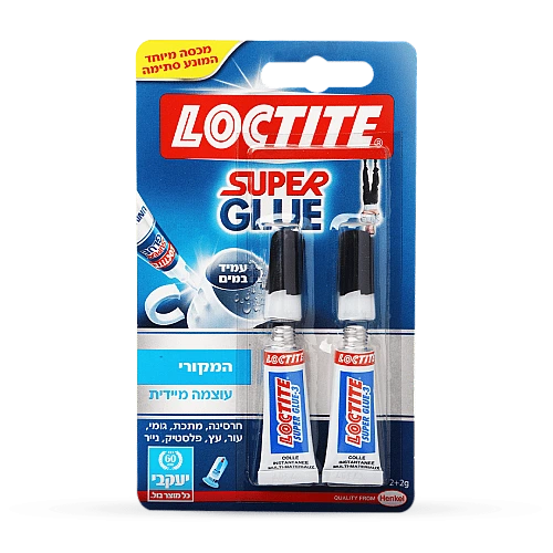 לוקטייט סופר גלו דבק המקורי זוגי 4 גרם כל שפופרת - מבית יעקבי