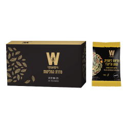 ויסוצקי מסעדות חליטת ג’ינג’ר לימון ונענע ללא קפאין 25 שקיקים - הסדרה השחורה