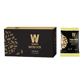 ויסוצקי מסעדות חליטת קמומיל ללא קפאין 25 שקיקים - הסדרה השחורה