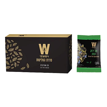 ויסוצקי מסעדות תה ירוק נענע 25 שקיקים - הסדרה השחורה