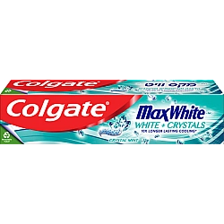 קולגייט משחת שיניים מקס ווייט הלבנה וקריסטלים מרעננים 125 מ"ל  - מבית Colgate