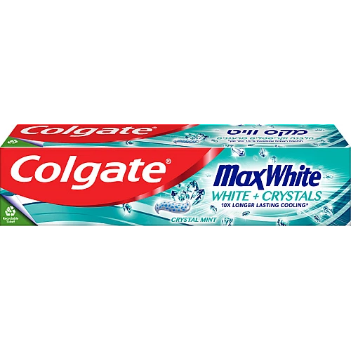 קולגייט משחת שיניים מקס ווייט הלבנה וקריסטלים מרעננים 125 מ"ל  - מבית Colgate