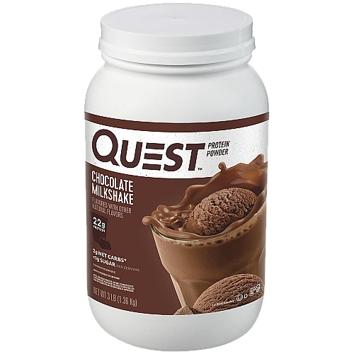 אבקת חלבון מי גבינה וחלב קווסט בטעם מילקשייק שוקולד - 1.36 ק"ג - מבית Quest Nutrition