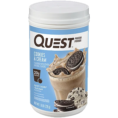 אבקת חלבון מי גבינה וקזאין מיסלרי חלב קרם עוגיות - 726 גרם - מבית Quest Nutrition