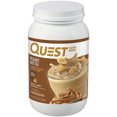 אבקת חלבון מי גבינה וקזאין מיסלרי חמאת בוטנים - 1.36 ק"ג - מבית Quest Nutrition