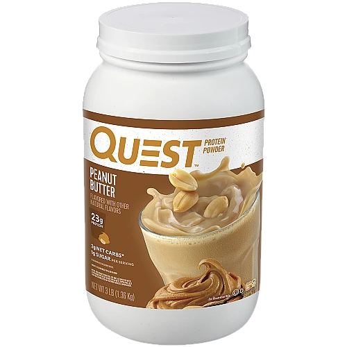 אבקת חלבון מי גבינה וקזאין מיסלרי חמאת בוטנים - 1.36 ק"ג - מבית Quest Nutrition