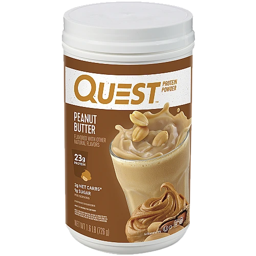 אבקת חלבון מי גבינה וקזאין מיסלרי חמאת בוטנים - 726 גרם - מבית Quest Nutrition