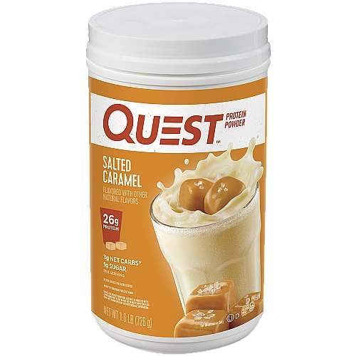 אבקת חלבון מי גבינה וקזאין מיסלרי קרמל מלוח - 726 גרם - מבית Quest Nutrition