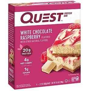 חטיף חלבון בטעם שוקולד לבן ופטל 4 חטיפים - מבית Quest Nutrition