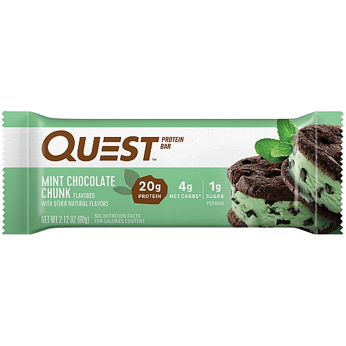 חטיף חלבון בטעם שוקולד מנטה 4 חטיפים - מבית Quest Nutrition