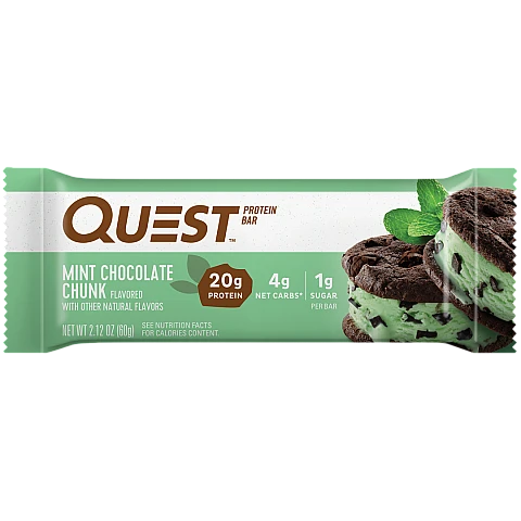 חטיף חלבון בטעם שוקולד מנטה 4 חטיפים - מבית Quest Nutrition חטיף חלבון בטעם שוקולד מנטה 4 חטיפים - מבית Quest Nutrition