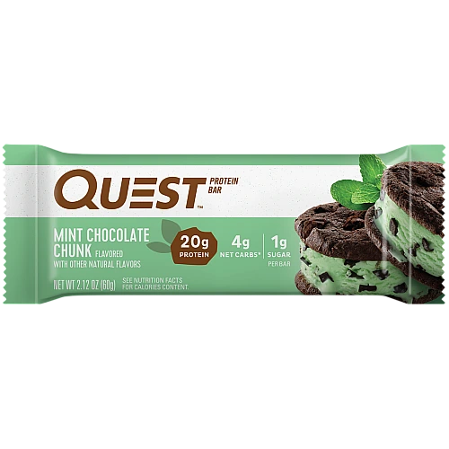 חטיף חלבון בטעם שוקולד מנטה 4 חטיפים - מבית Quest Nutrition