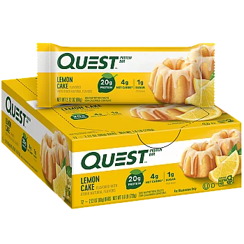 חטיף חלבון של קווסט עוגת לימון 12 חטיפים - מבית Quest Nutrition
