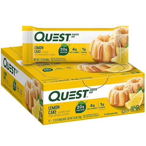 חטיף חלבון של קווסט עוגת לימון 12 חטיפים - מבית Quest Nutrition חטיף חלבון של קווסט עוגת לימון 12 חטיפים - מבית Quest Nutrition
