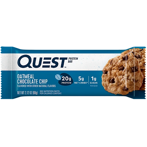 חטיף חלבון של קווסט שיבולת שועל ושוקולד צ'יפס 12 חטיפים - מבית Quest Nutrition