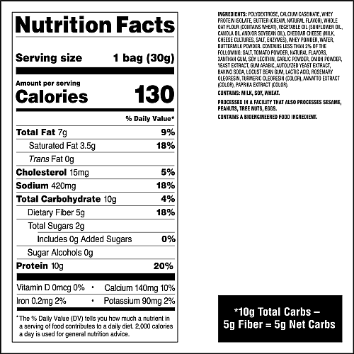 חטיפי ספורט קרקר גבינה צ‘דר עם חלבון 4 שקיות - מבית Quest Nutrition