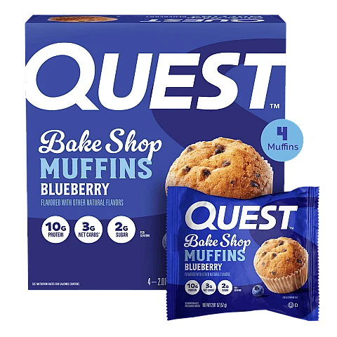 מאפינס חלבון Bake Shop אוכמניות 4 אריזות - מבית Quest Nutrition מאפינס חלבון Bake Shop אוכמניות 4 אריזות - מבית Quest Nutrition