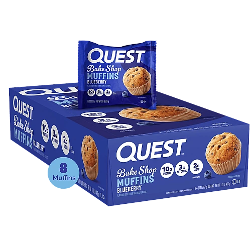 מאפינס חלבון Bake Shop אוכמניות 8 מאפינס - מבית Quest Nutrition
