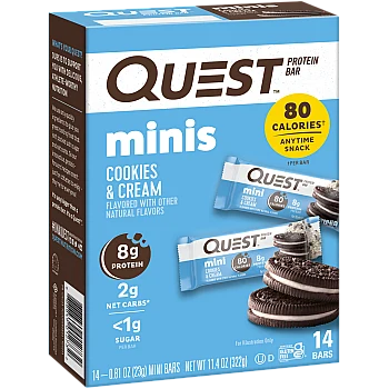 מיני חטיפי חלבון קרם עוגיות 14 חטיפים - מבית Quest Nutrition