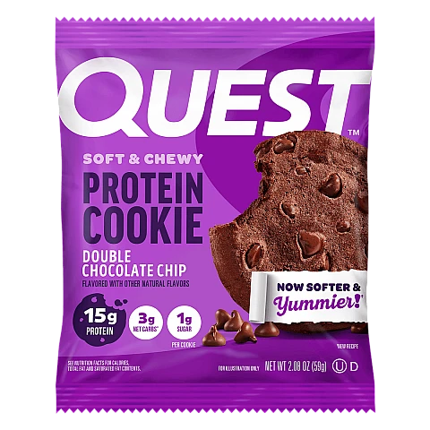 עוגיית חלבון דאבל שוקולד צ'יפס 4 יחידות - מבית Quest Nutrition עוגיית חלבון דאבל שוקולד צ'יפס 4 יחידות - מבית Quest Nutrition