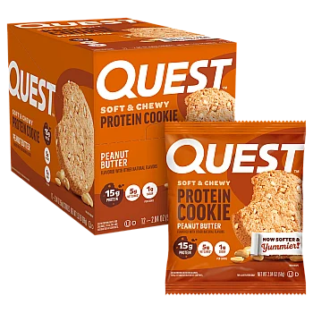 עוגיית חלבון חמאת בוטנים 12 יחידות - מבית Quest Nutrition