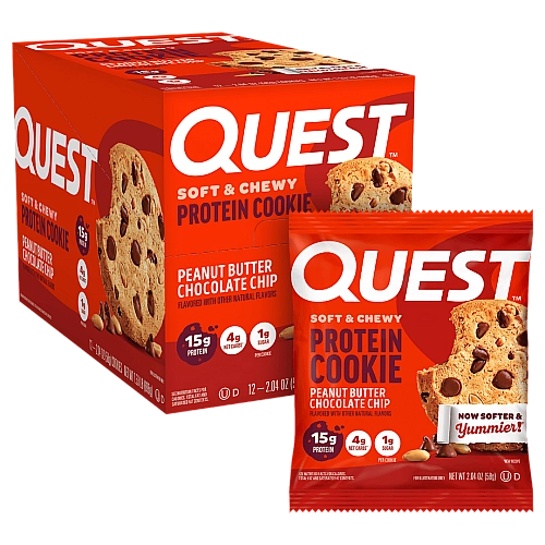 עוגיית חלבון חמאת בוטנים שוקולד 12 יחידות - מבית Quest Nutrition