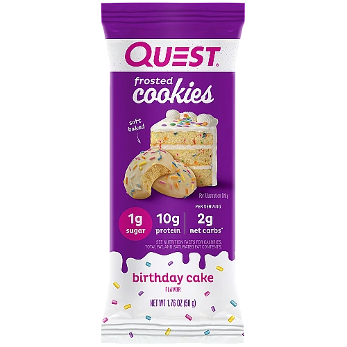 עוגיית עם חלבון בטעם עוגת יום הולדת 8 יחידות - מבית Quest Nutrition