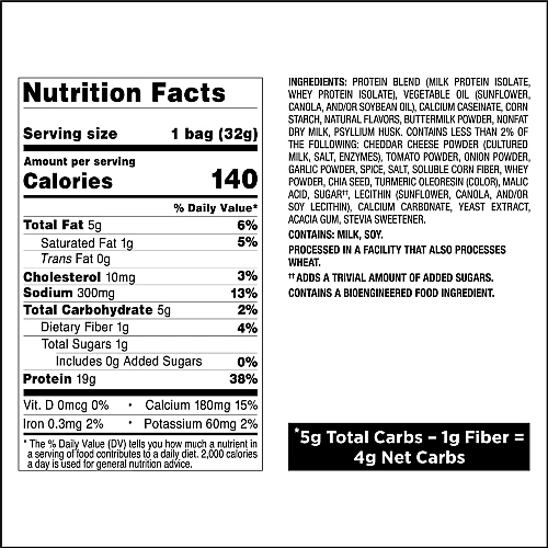 צ'יפס חלבון בסגנון טורטייה בטעם רנצ' 8 שקיות - מבית Quest Nutrition