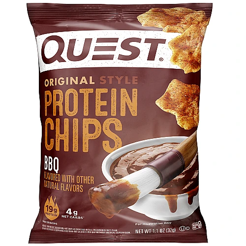 צ'יפס חלבון מקורי בטעם ברביקיו 8 יחידות - מבית Quest Nutrition