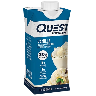 שייק חלבון בטעם וניל 4 בקבוקים - מבית Quest Nutrition