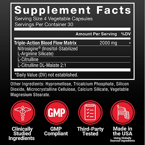 מאיץ תחמוצת חנקן + ל-ארגינין 120 כמוסות - מבית Force Factor