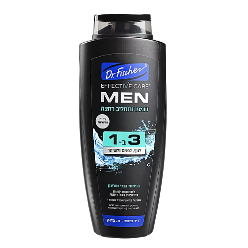 ד”ר פישר אפקטיב קר MEN שמפו ותחליב רחצה 3 ב-1 לגבר 700 מ"ל - Dr Fischer