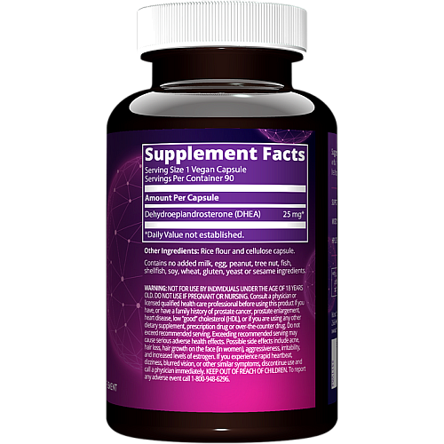 הורמון DHEA דהידרו-אפיאנדרוסטרון 25 מ"ג - 90 כמוסות - מבית MRM