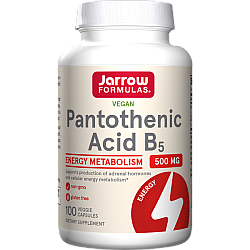 ג’ארו חומצה פנטותנית B5 תכולה 100 כמוסות - מבית Jarrow Formulas