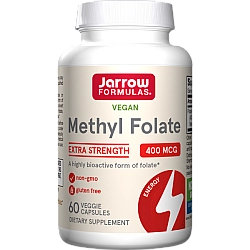 ג’ארו מתיל פולאט טבעוני 400 מק"ג - 60 כמוסות - מבית Jarrow Formulas