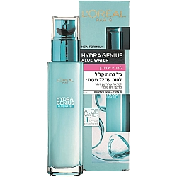 לוריאל HYDRA GENIUS ג'ל לחות קליל עד 72 שעות לעור יבש ועדין 70 מ"ל - מבית L'OREAL PARIS