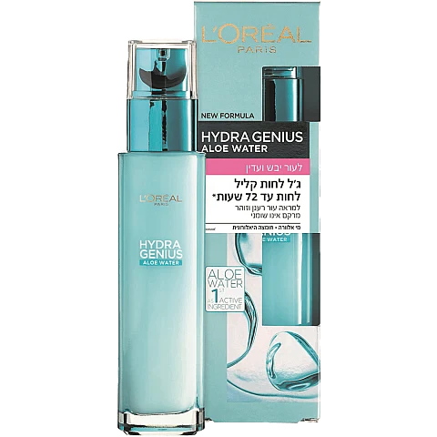 לוריאל HYDRA GENIUS ג'ל לחות קליל עד 72 שעות לעור יבש ועדין 70 מ"ל - מבית L'OREAL PARIS לוריאל HYDRA GENIUS ג'ל לחות קליל עד 72 שעות לעור יבש ועדין 70 מ"ל - מבית L'OREAL PARIS