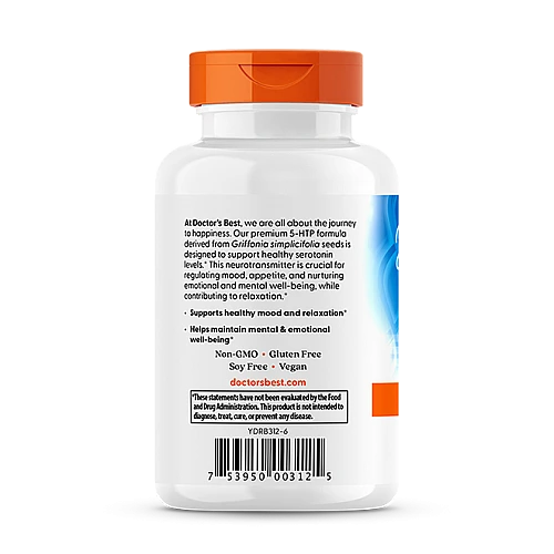 5-HTP הידרוקסי טריפטופן 100 מ"ג - 180 כמוסות - מבית Doctor's best