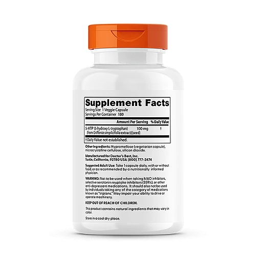 5-HTP הידרוקסי טריפטופן 100 מ"ג - 180 כמוסות - מבית Doctor's best