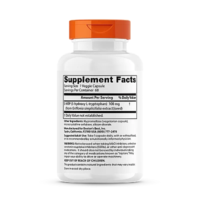 5-HTP הידרוקסי טריפטופן 100 מ"ג - 60 כמוסות - מבית Doctor's best