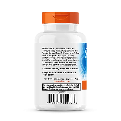 5-HTP הידרוקסי טריפטופן 100 מ"ג - 60 כמוסות - מבית Doctor's best