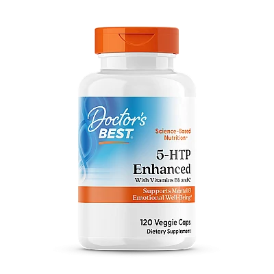 5-HTP עם ויטמינים B6 ו-C תכולה 120 כמוסות - מבית Doctor's best