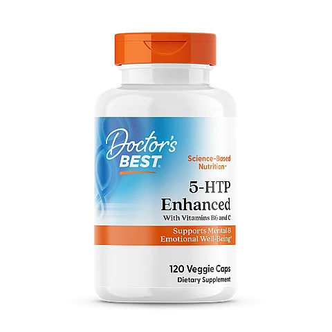 5-HTP עם ויטמינים B6 ו-C תכולה 120 כמוסות - מבית Doctor's best 5-HTP עם ויטמינים B6 ו-C תכולה 120 כמוסות - מבית Doctor's best