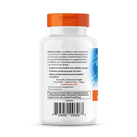 CoQ10 + נטוקינאז 60 כמוסות - מבית Doctor's best CoQ10 + נטוקינאז 60 כמוסות - מבית Doctor's best